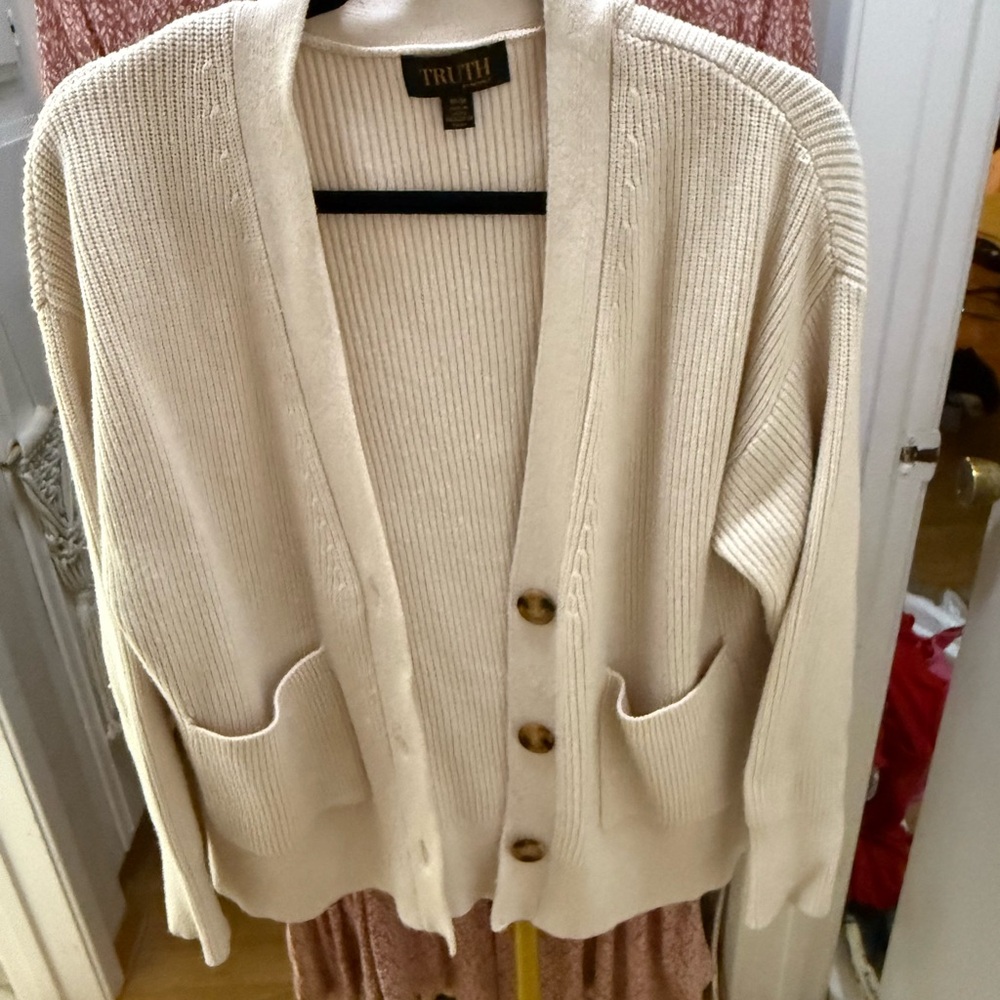 Truth Cream Cardigan Sweater
